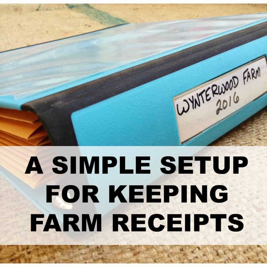 keeping farm receipts for taxes