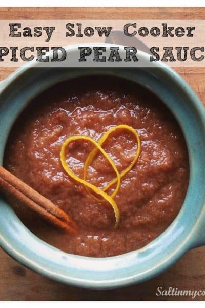 Slow cooker spiced pear sauce