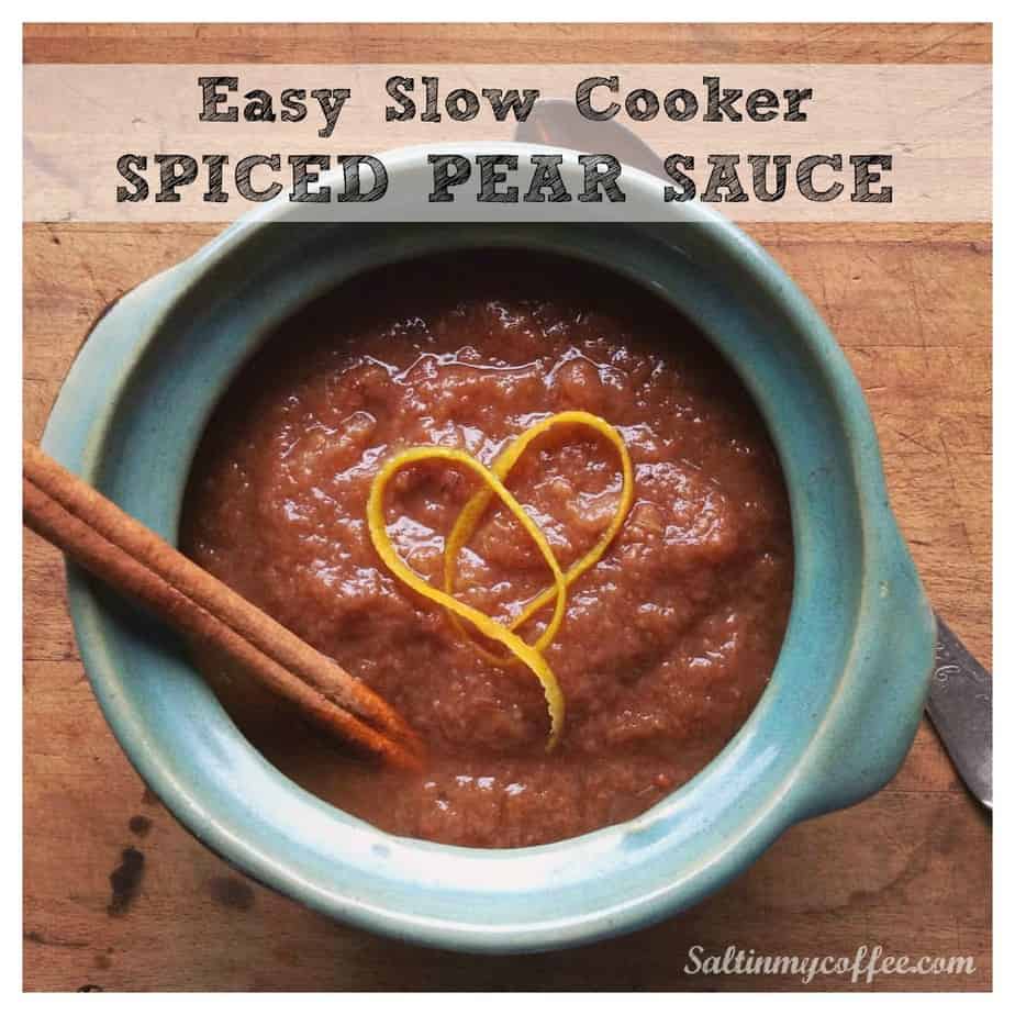 Slow cooker spiced pear sauce