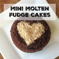 paleo mini molten fudge cakes