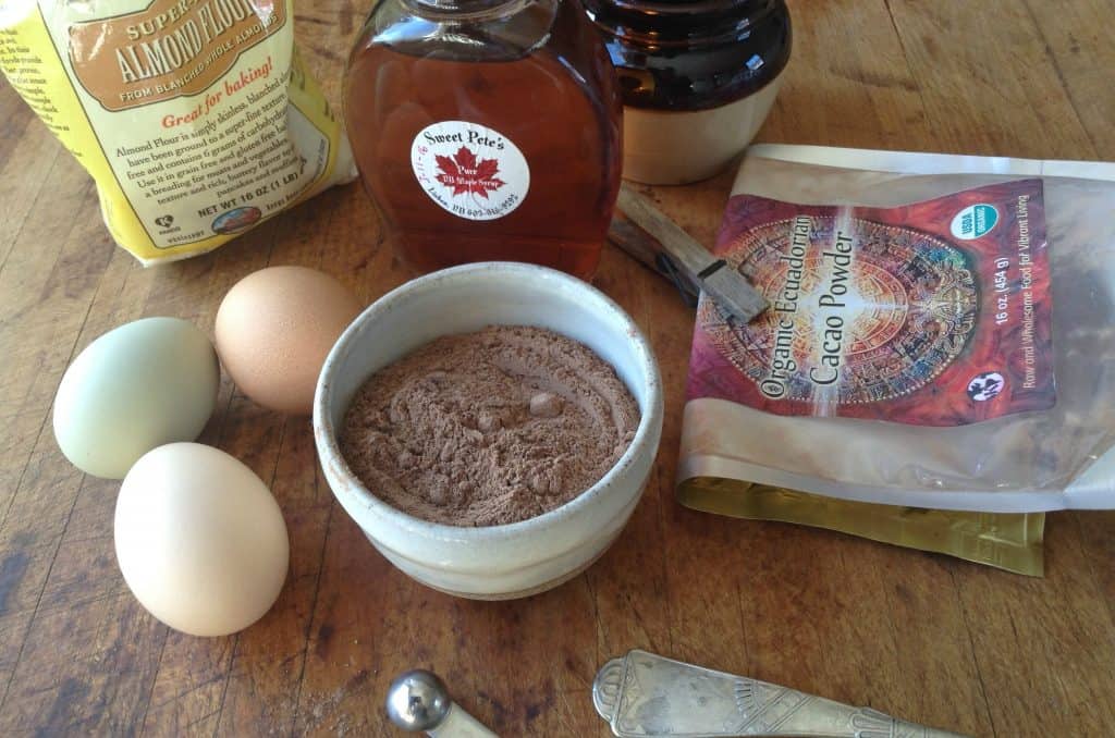 paleo molten fudge cake for two