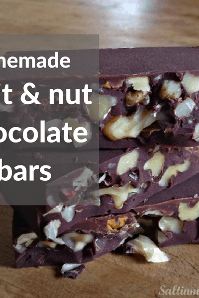 homemade fruit and nut chocolate bars