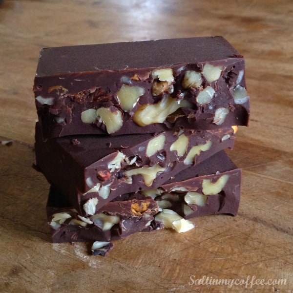 homemade fruit and nut chocolate bars