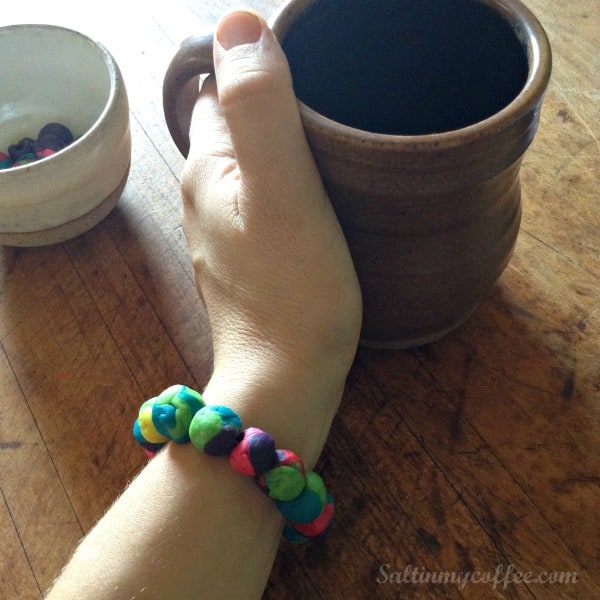 play dough bead diffuser bracelet