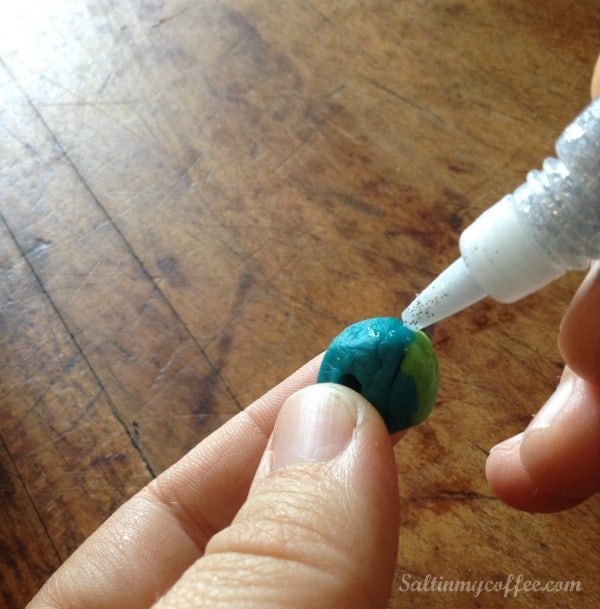 play dough glitter beads