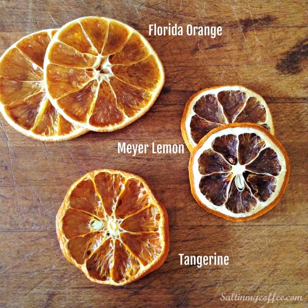 how to dehydrate different kinds of citrus fruit