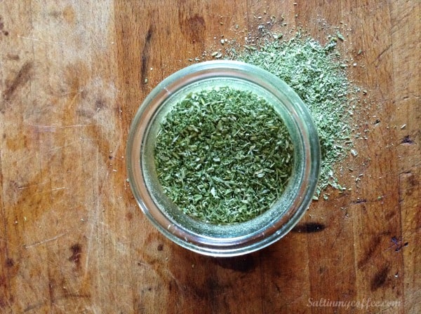 how to make leek powder from leftover green parts