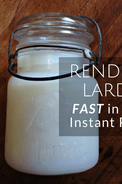 how to render lard in an instant pot
