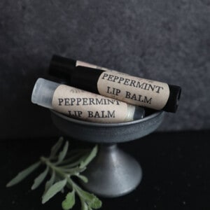 homemade peppermint lip balm