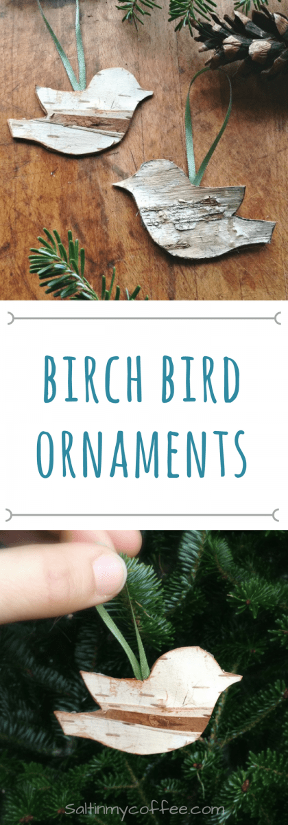 Handmade Rustic Birch Bird Ornaments