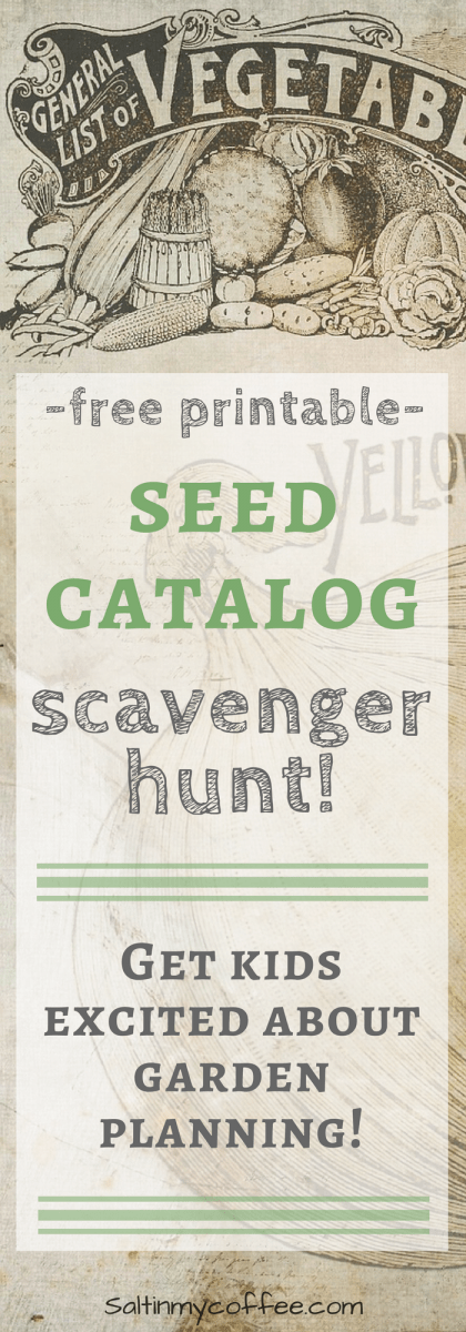 seed catalog scavenger hunt