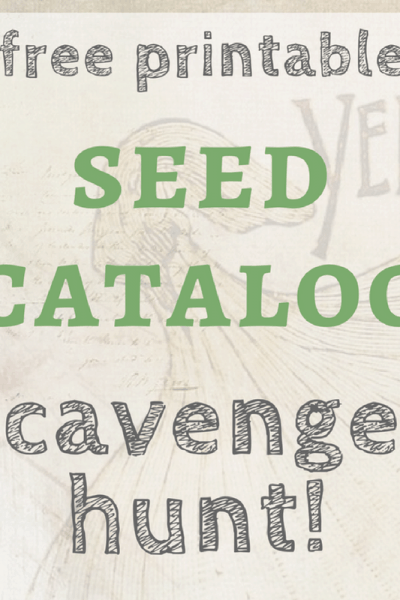 printable seed catalog scavenger hunt