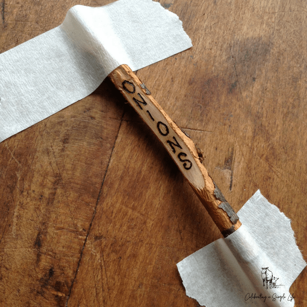 DIY Wood Burned Plant Markers - Sweet Pea