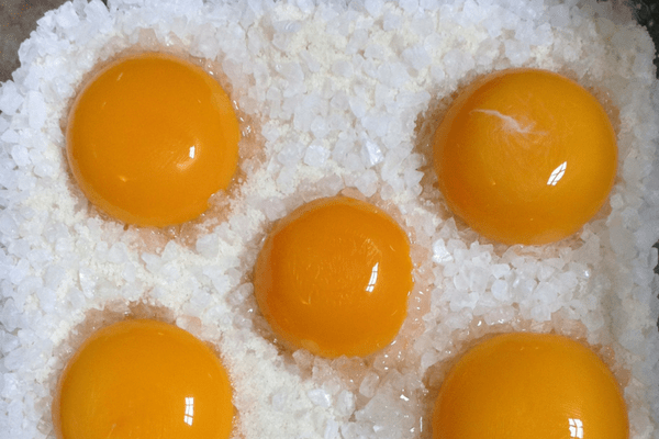 salt cured egg yolks