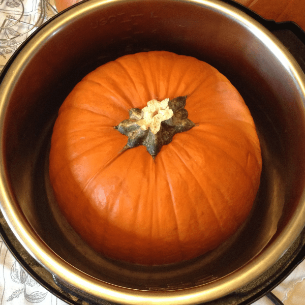 it's ok to pressure cook a pumpkin with the stem on