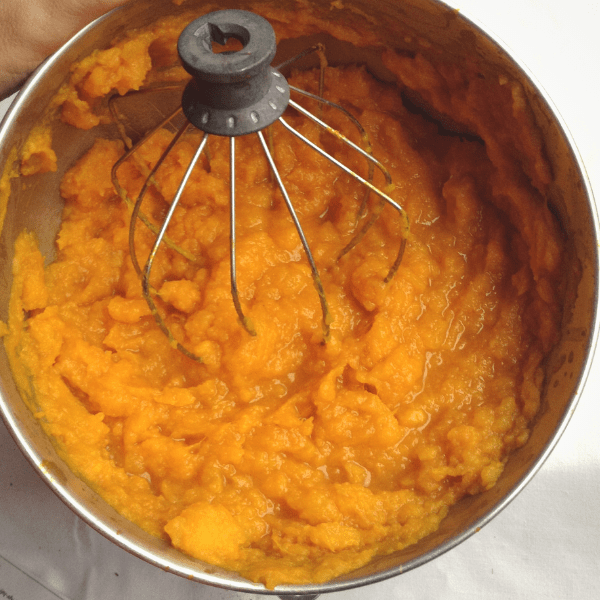 pumpkin puree from pumpkin cooked whole in an instant pot