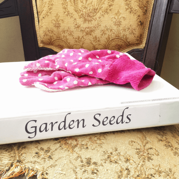 storing garden seeds in a 3 ring binder