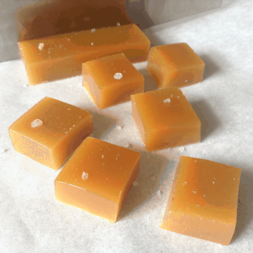 Salted Maple Honey Caramels