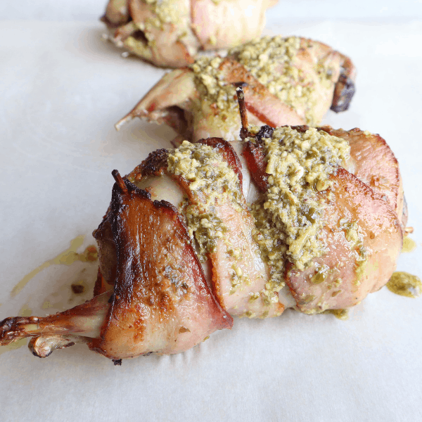 quail bacon