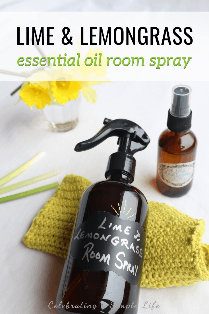 lime and lemongrass essential oil room spray