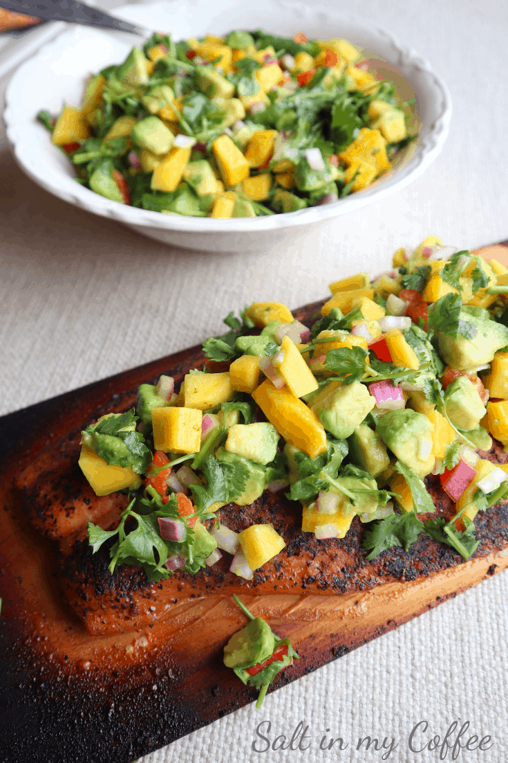 grilled salmon with mango lime salsa 