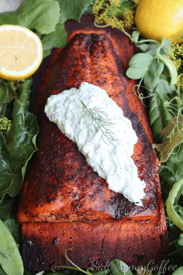 Orange and Ginger Salmon with Tzatziki