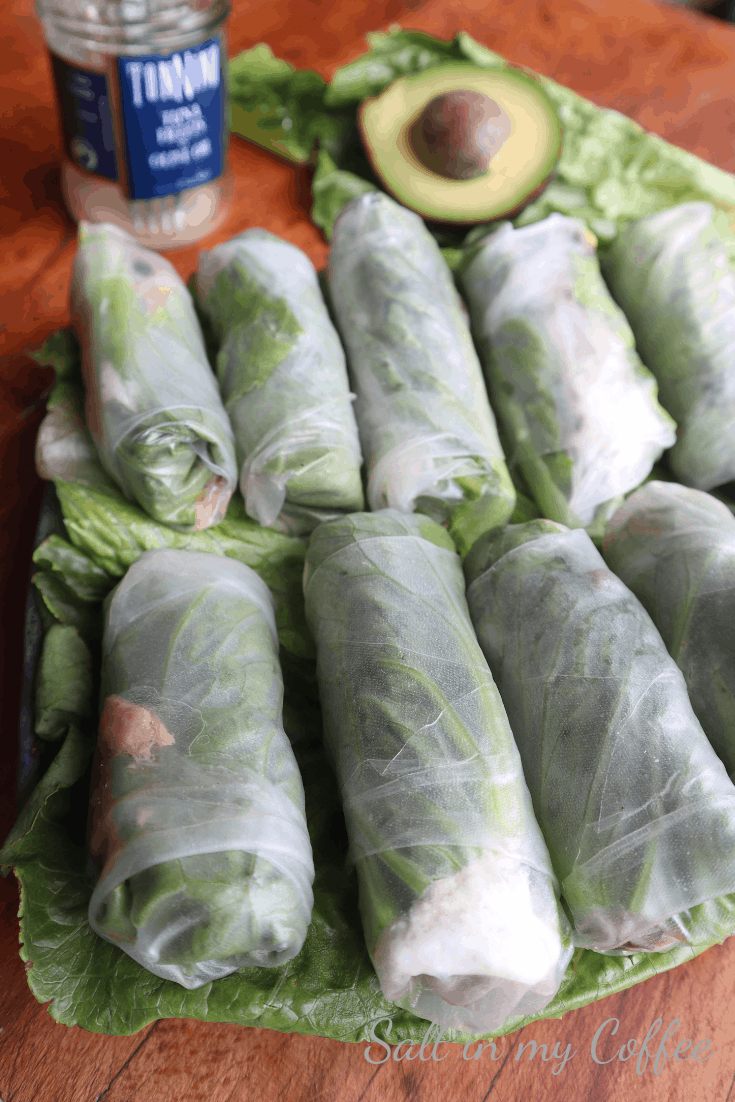 Mediterranean tuna spring rolls