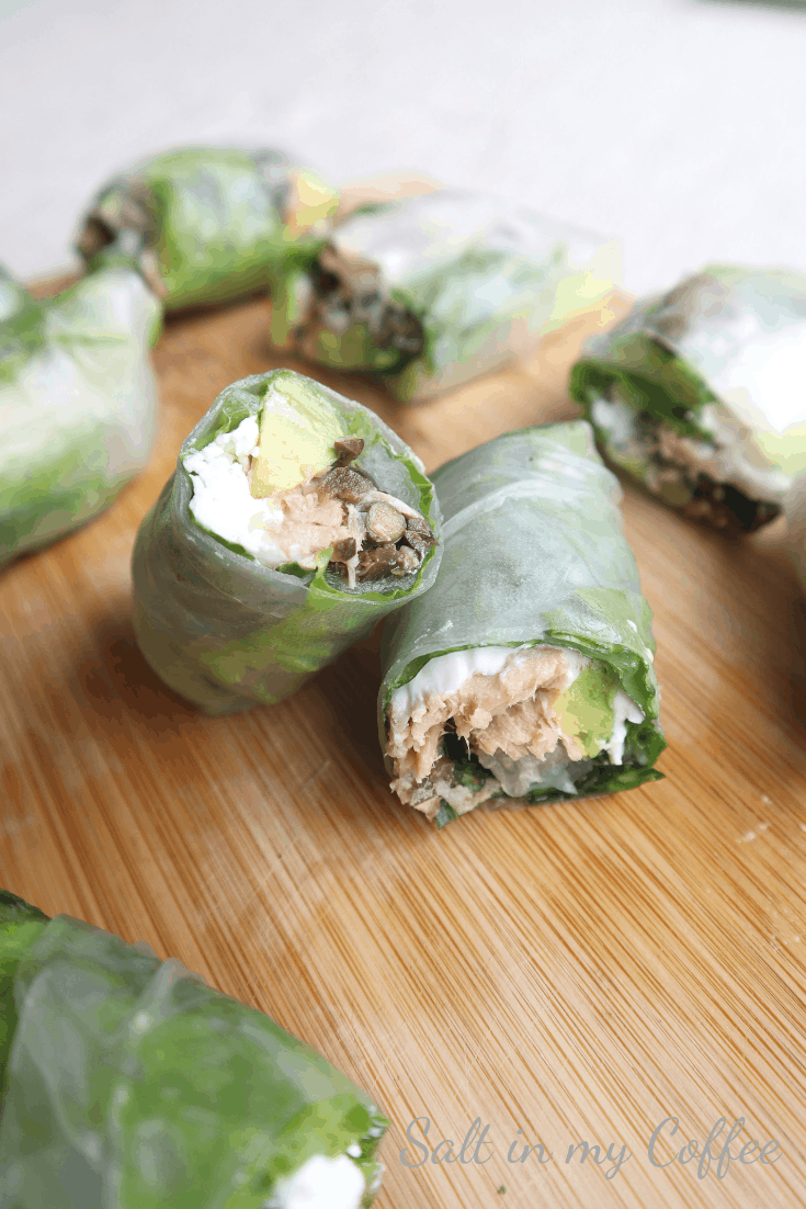 Mediterranean tuna spring rolls