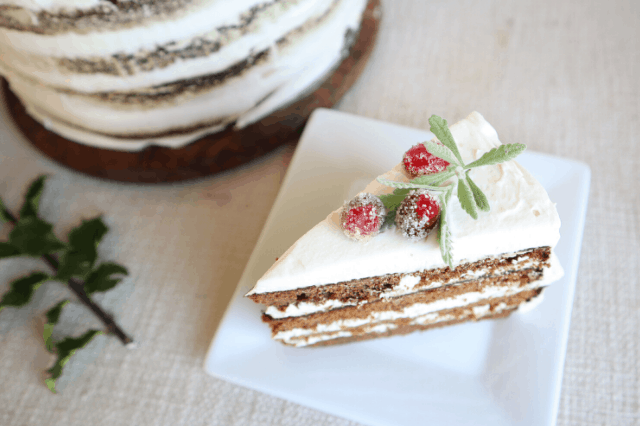 gingerbread spice cake with mascarpone frosting