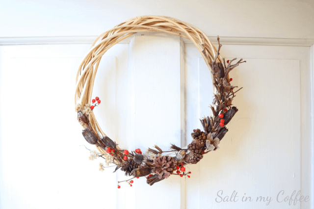 foraged winter wreath