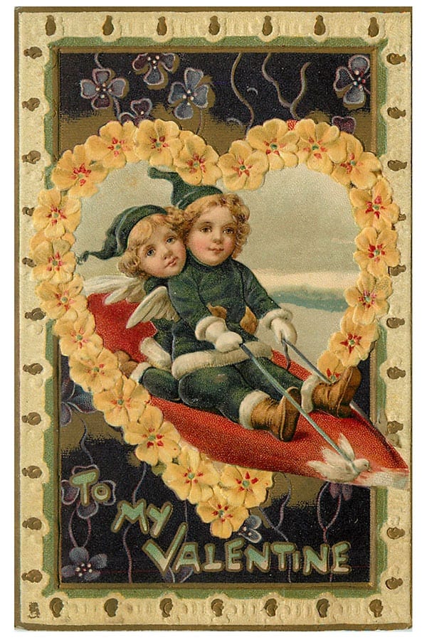 INSTANT DOWNLOAD, Vintage Valentine Cards, Valentine Children