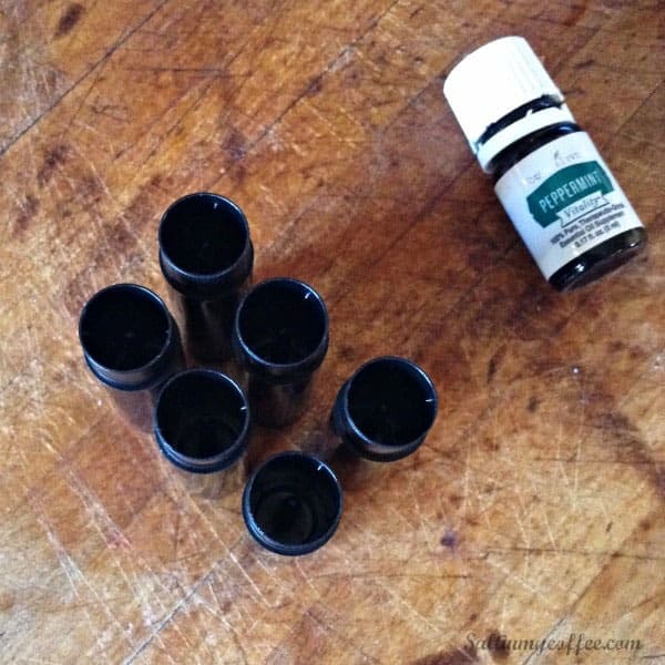 handmade peppermint lip balm with essential oil