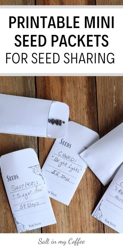 Printable Mini Seed Packets for Seed Sharing - Salt in my Coffee