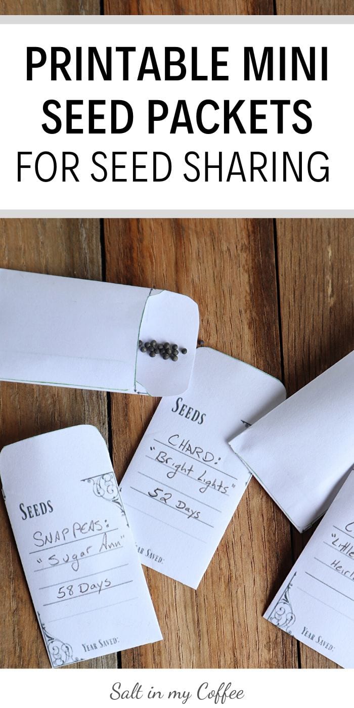 Printable Mini Seed Packets for Seed Sharing
