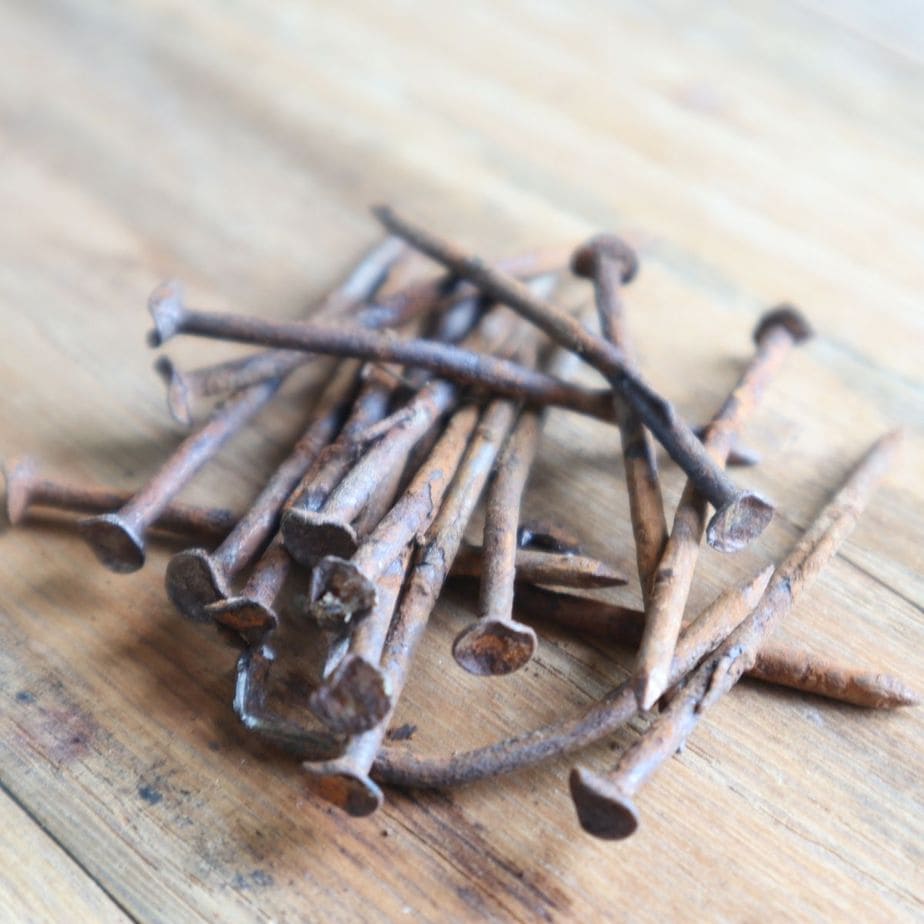 rusty nails for making iron mordant or iron modifier