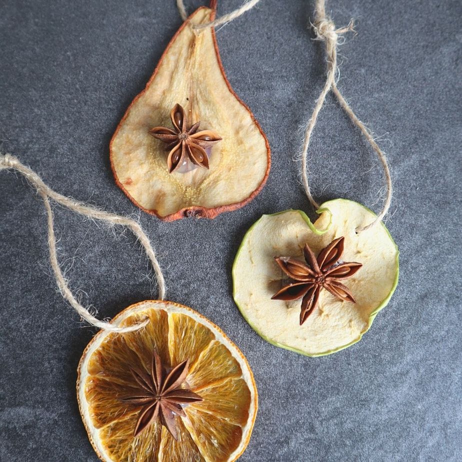Dried fruit Christmas ornaments