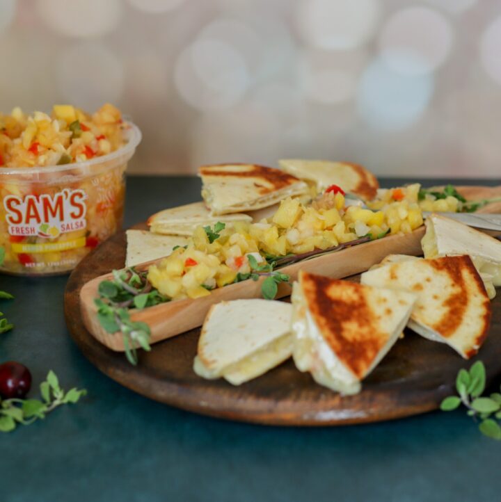 Camembert Quesadillas with Mango Pineapple Salsa Salt in my Coffee
