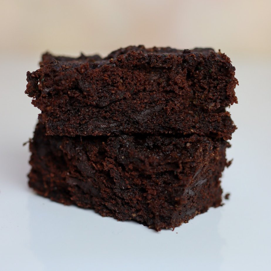 a stack of zucchini brownies