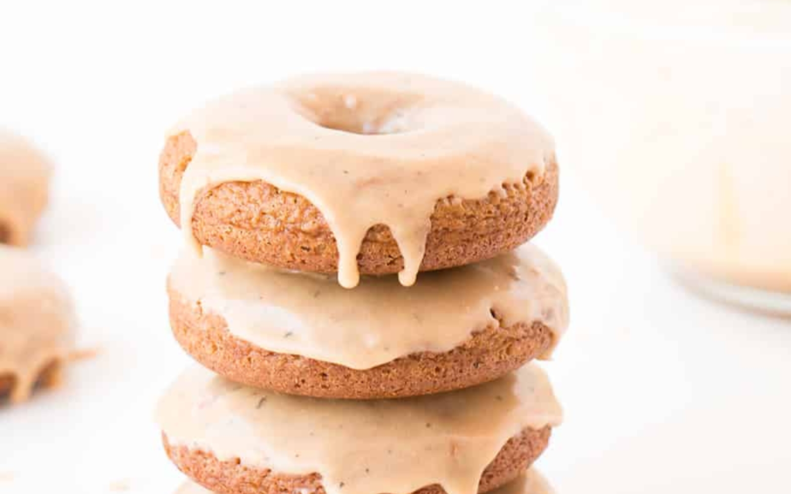 stack of three chai donuts