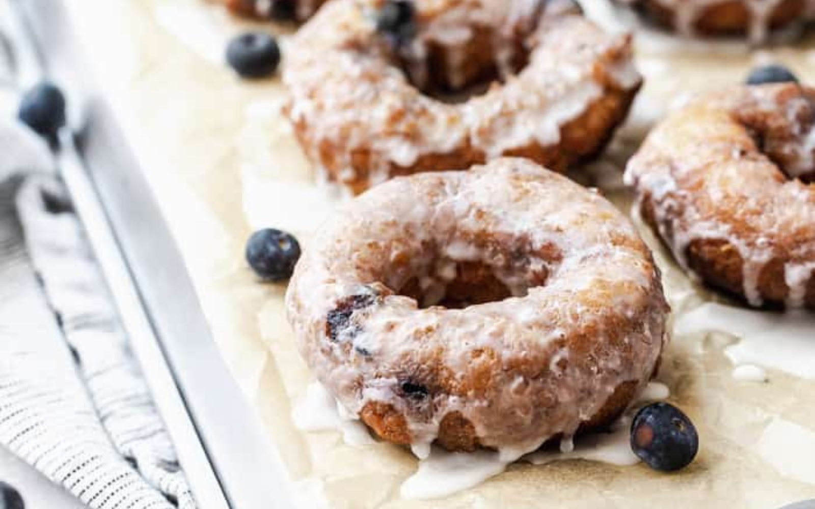 blueberry donuts with glaze