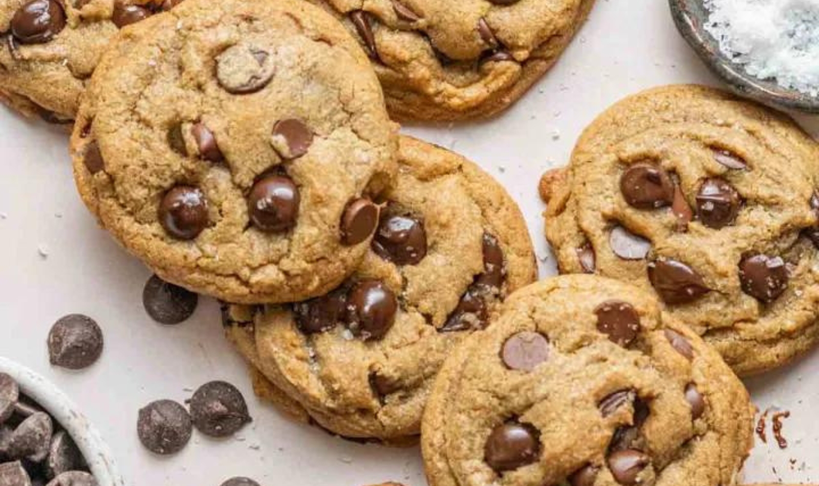 a large spread of chocolate chip espresso cookies