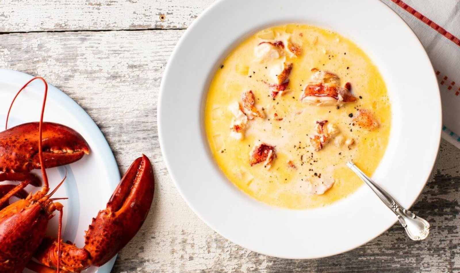 a bowl of Maine lobster stew