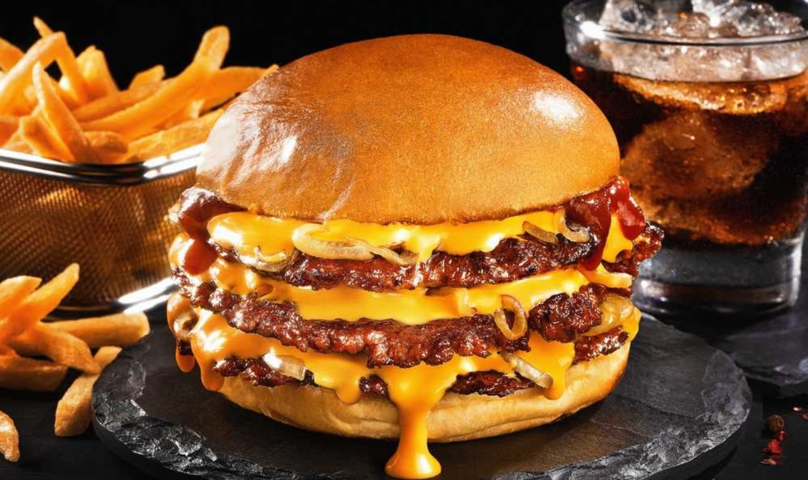 a multi layer smash burger