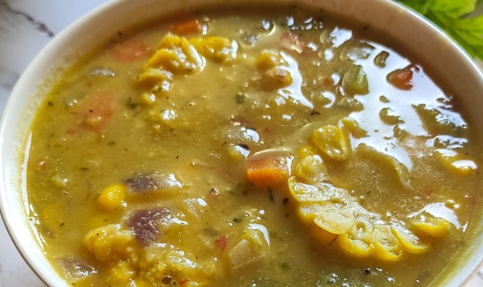 bowl of corn soup