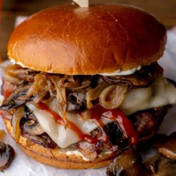 venison mushroom burger