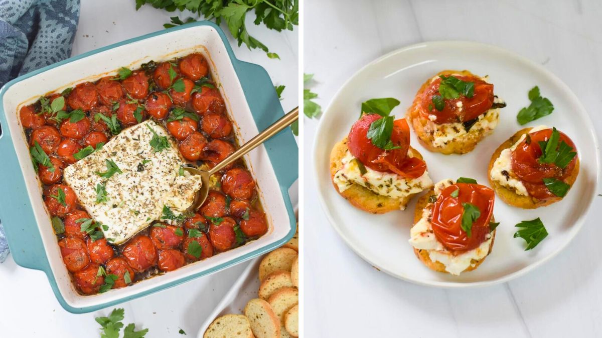 Baked Feta with cherry tomatoes