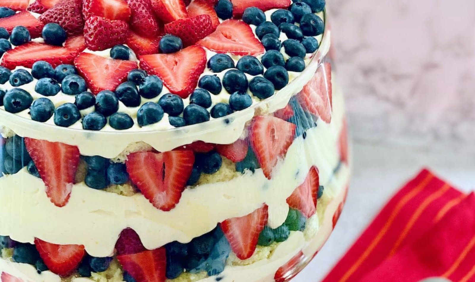 a summer berry trifle