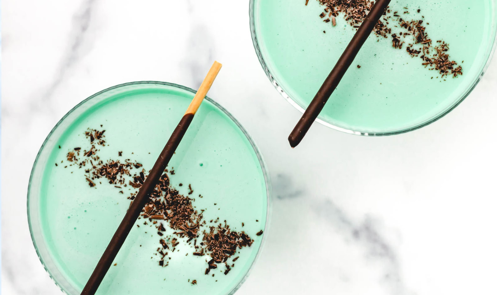 two classic grasshopper drinks