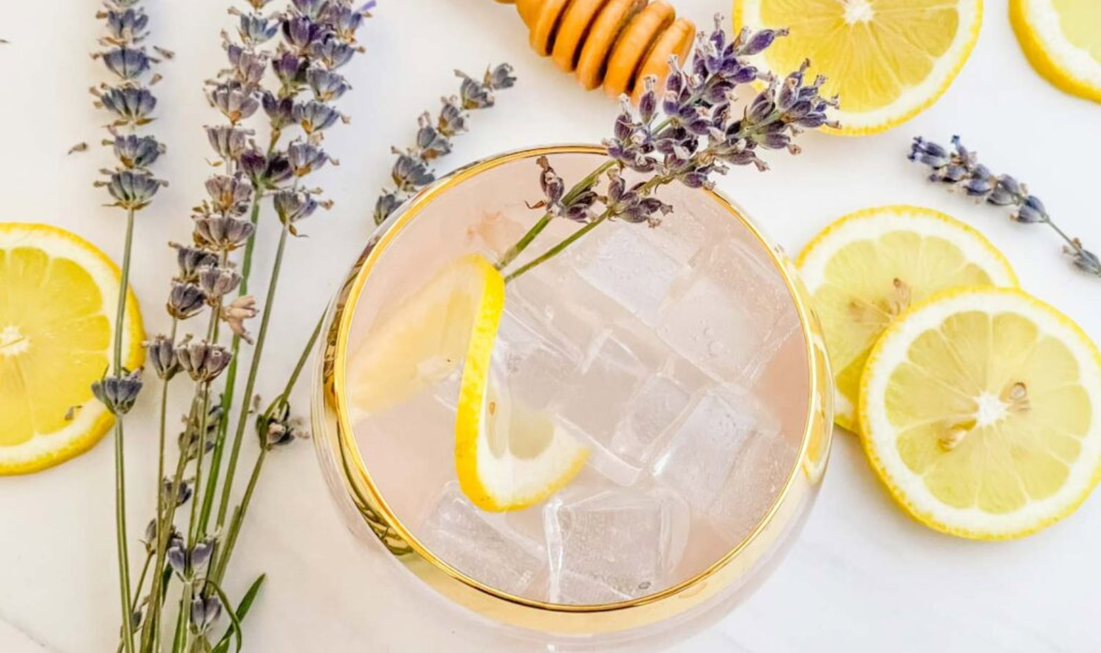 a lavender mocktail