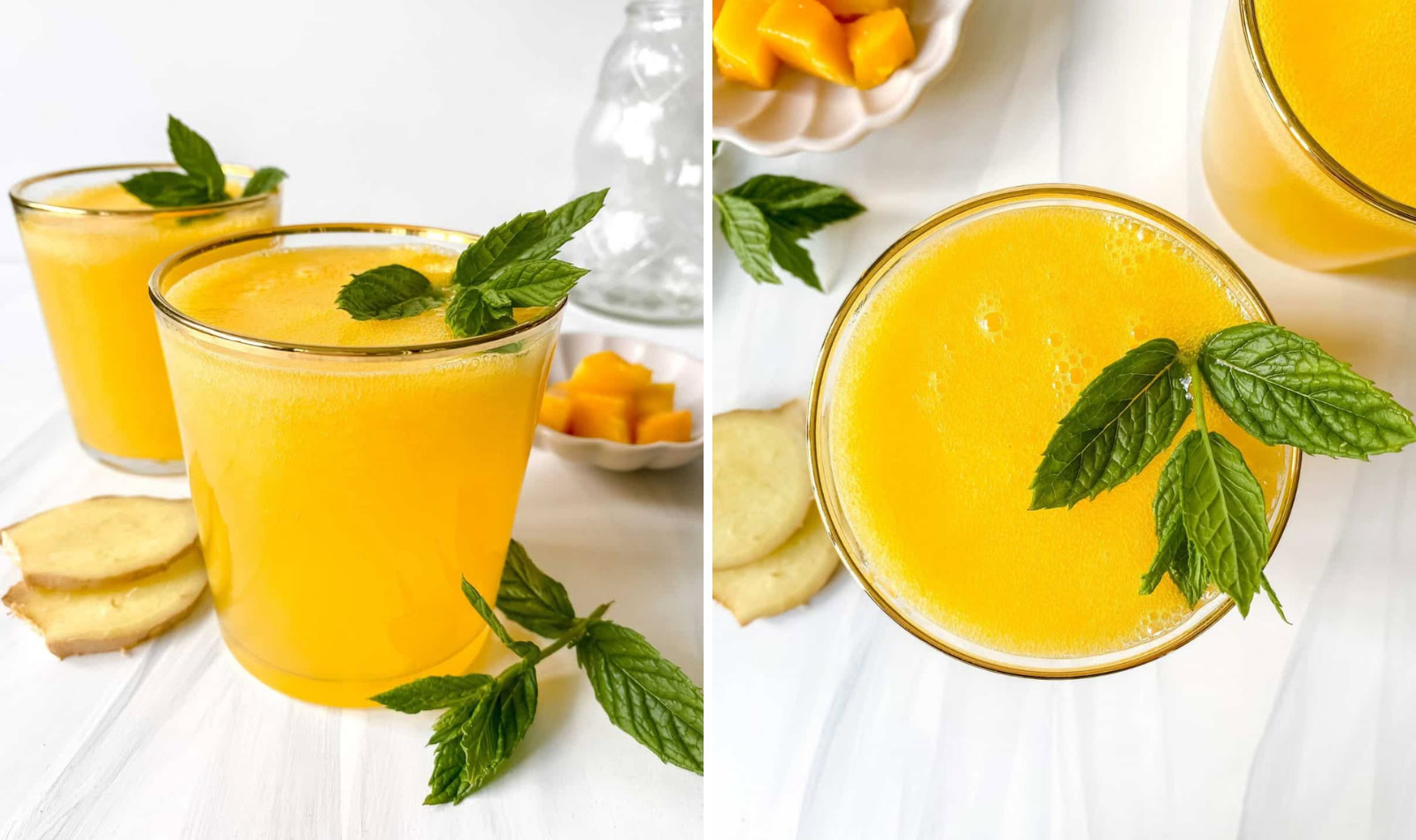 mango ginger cocktails